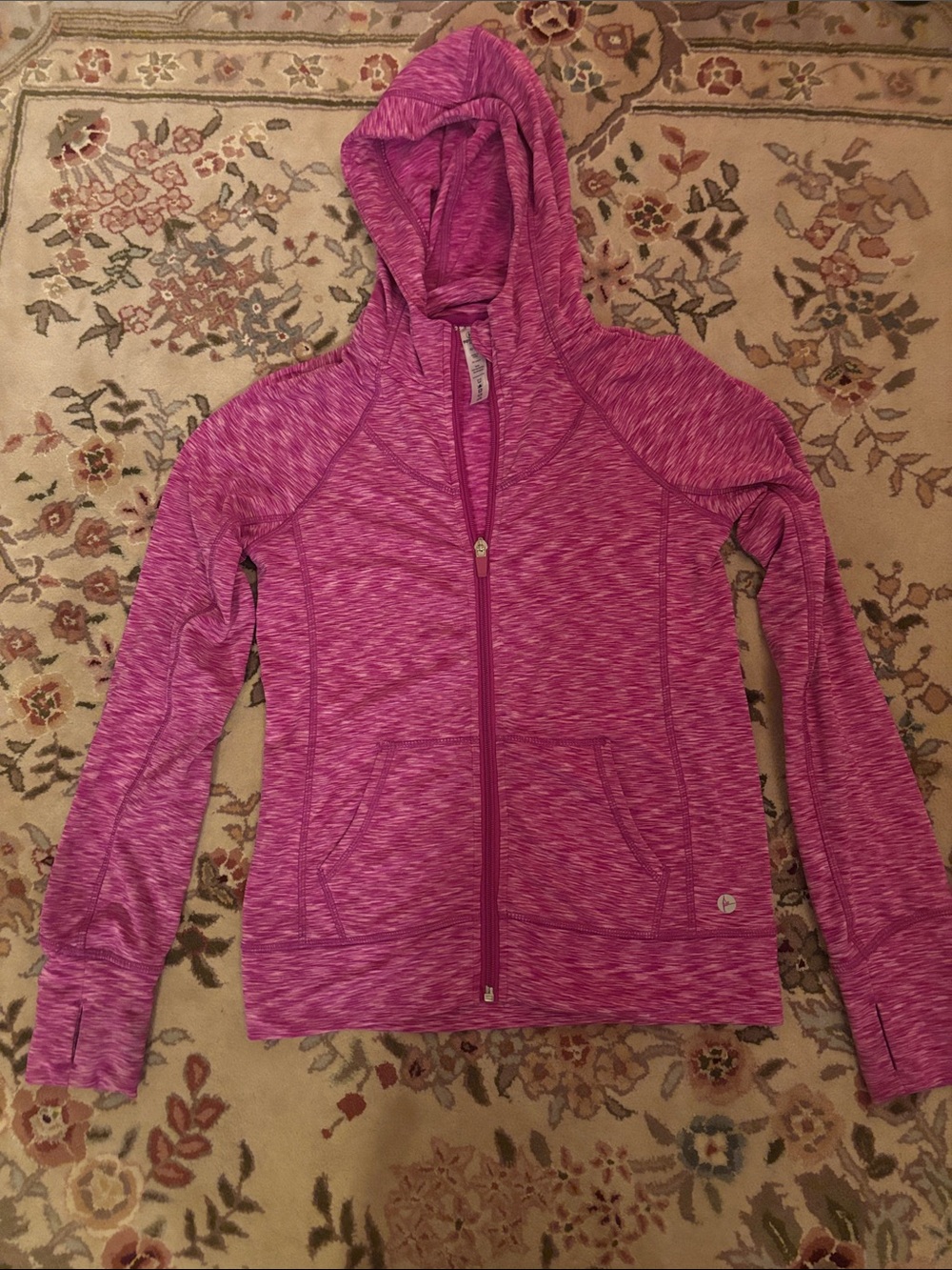 Girls 90 Degrees By Reflex Fuchsia color Zipper Hoodie